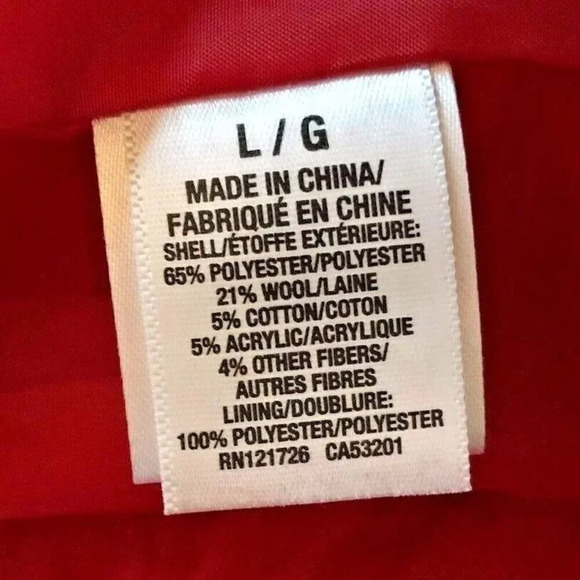 AEROPOSTALE Women Button Down Fully Lined Collar Hoodie Red Coat Jacket Sz Large - Picture 12 of 12